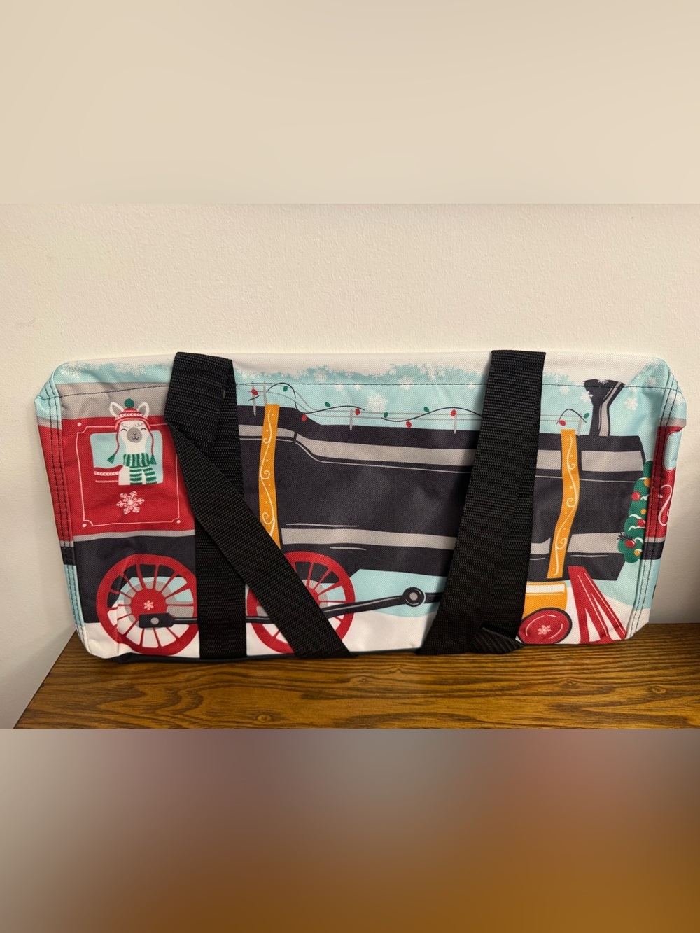 Holiday Express Christmas Train Llama Bag NEW